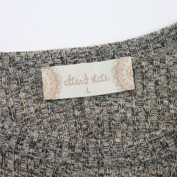 Altar'd State Womens Large Ribbed Knit Faux Layered Shirt - Picture 5 of 5